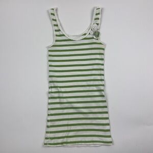 So Womens Tank Top White Green M